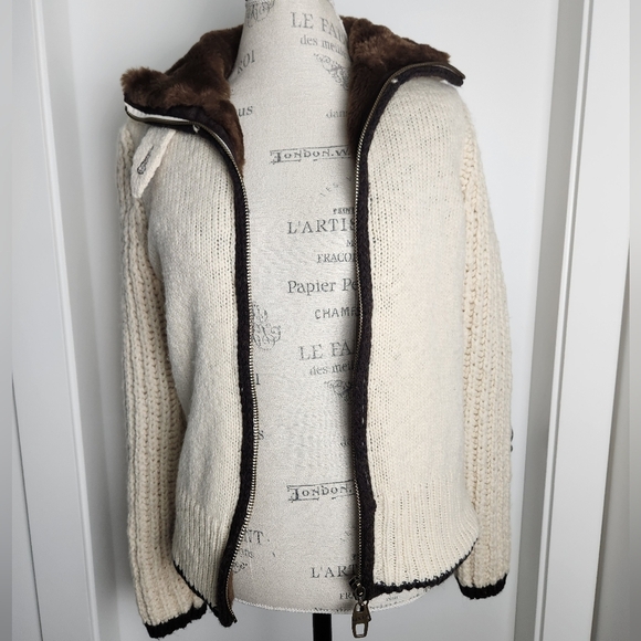 Vintage M60 Knit Fur Sweater Jacket - Picture 10 of 14